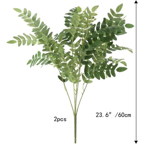 2 Bundles Artificial Greenery Fake Plants Stems Spring Faux Shrub Bushes Silk - Picture 6 of 6